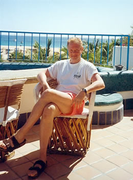 Dan on vacation in Mexico 1992
