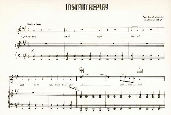 Instant Replay sheet music